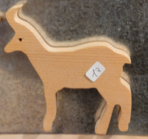 camoscio legno e calamita