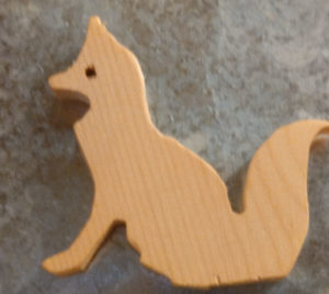 volpe legno e calamita